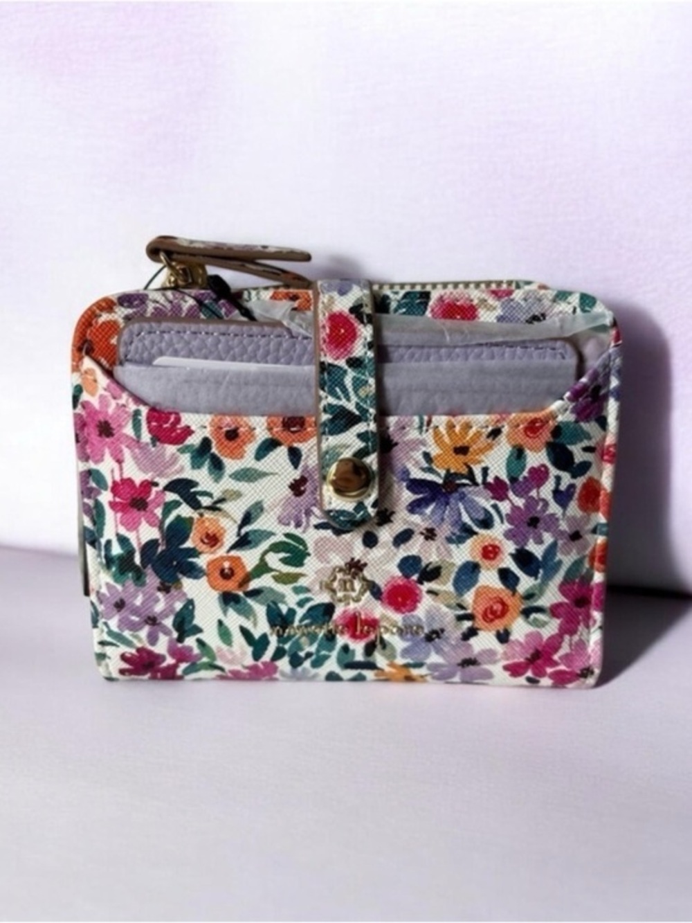NWT Nanette Lepore Liza Bifold Wallet/Organizer Card Case Vegan Floral